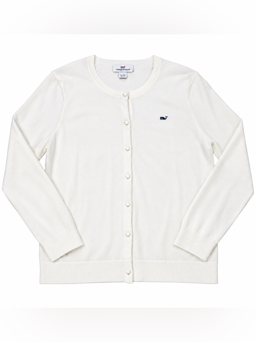 Vineyard Vines Women’s White Whale Logo Cardigan Sweater Size Large L
